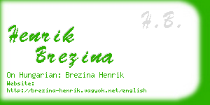 henrik brezina business card